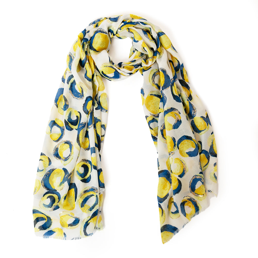 Lemon Block Print Scarf